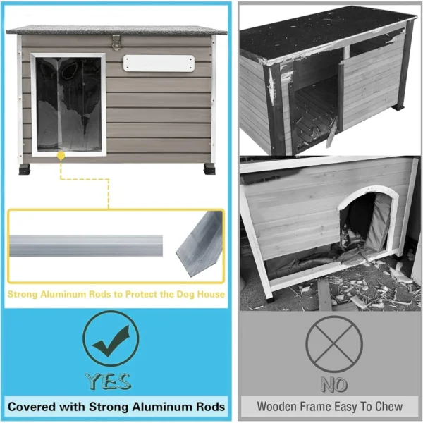 Gowoodhut PET63 Dog House Outdoor & Indoor Wooden Dog Kennel for Small Dogs - Image 2