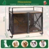 Gowoodhut PET53 Dog Crate, Wooden Dog Kennel Furniture with Cushion - Image 2