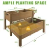 Gowoodhut GF25 Outdoor 2-Tier Wood Raised Garden Bed, Firwood Planter Box for Vegetables, Herbs, and Flowers. Easy to Assemble - Image 2