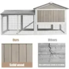 Gowoodhut PET35 Rabbit Hutch Indoor Outdoor 57 "L Bunny Hutch with Pull Out Tray - Image 3