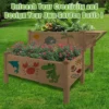 Gowoodhut GF25 Outdoor 2-Tier Wood Raised Garden Bed, Firwood Planter Box for Vegetables, Herbs, and Flowers. Easy to Assemble - Image 3