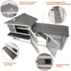 Gowoodhut PET35 Rabbit Hutch Indoor Outdoor 57 "L Bunny Hutch with Pull Out Tray - Image 4