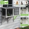 Gowoodhut PET07 Cat Window Box,Wooden Cat Window Enclosure ,Window Catio Outdoor Enclosure - Image 4