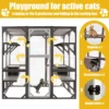 Gowoodhut PET15 Catio Cat Enclosures Outdoor Wooden Weatherproof Cat House with Multi Platforms - Image 4