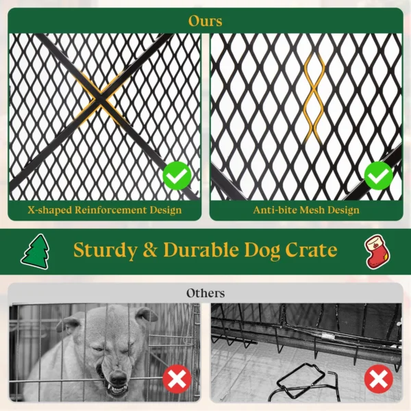 Gowoodhut PET52 Dog Crate, 31"L Wooden Dog Kennel Furniture with Cushion - Image 6