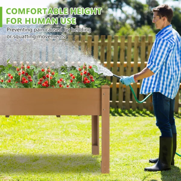 Gowoodhut GF28 Raised Garden Beds with Legs, Outdoor Wood Elevated Garden Box with L-Connection Tabs, Leg Reinforcement，Suitable for Vegetables, Flowers and Herbs, Easy to Assemble,46.7 X 23.1 X 29.7IN - Image 7