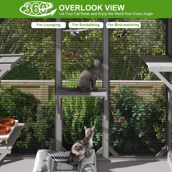 Gowoodhut PET08 Cat Window Box,Wooden Window Catio for Indoor Cats - Image 7